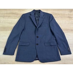 Polo Ralph Lauren Men 40R Blue Blazer 100% Wool Jacket Sport Coat